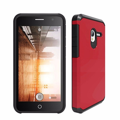Capa Vermelha Emborrachada Armor Alcatel Pop 3 5.0 Pelicula