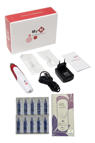 Dermapen Mym Recarregavel + 05 Cartuchos Com Anvisa