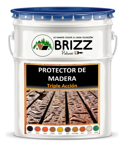 Pintura Protector Madera Brizz - Color Varios Tineta (4gal)