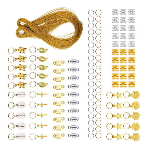 Anillos De Pelo Rastas Clip Cuerda Trenzas Metal Moda Sh