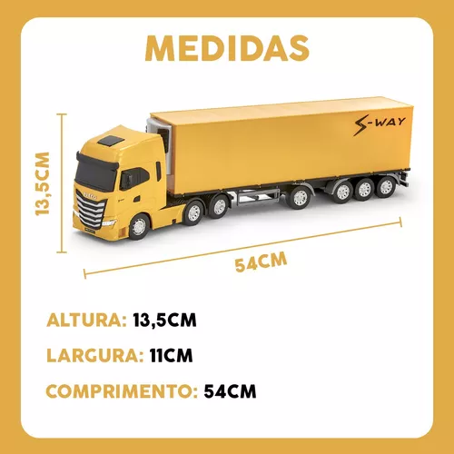 Caminhão Miniatura Iveco Carreta Baú Refrigerado S-way