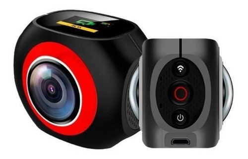 Imagen 2 de 2 de Cámara de video Kanji Move 360 pro 4K negra y roja