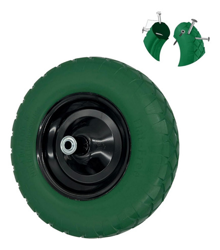 Llanta Para Carretilla Completa Imponchable Rueda Rodaja Lt Tools 16 Pulgadas Ancho De 7cm Max 80 Kg Ligera Y Suave En Poliuretano P Mejor Amortiguamiento Ideal Terrenos Irregulares Reduce La Fatiga