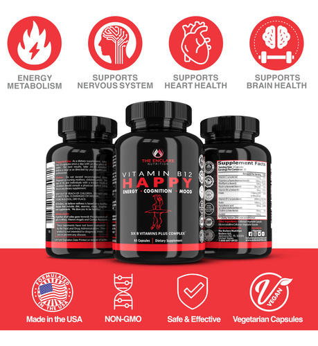 The Enclare Nutrition Complejo Vitaminas B12 60 Cápsulas