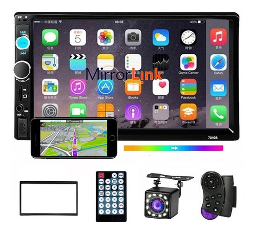 Imagen 1 de 10 de Mirror Link Auto Stereo 7 Con Cámara De Marcha Atrás 7010b