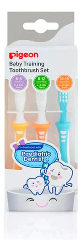 Set Cepillo Dental Pigeon 3 Etapas Aprendizaje Bebe-niños