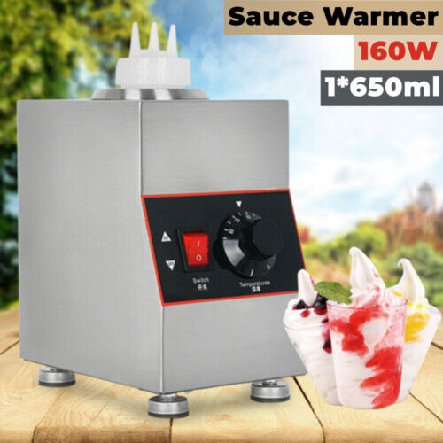 80w Electric Sauce Warmer Pump Dispenser W/ 1 Bottle 650 Wss