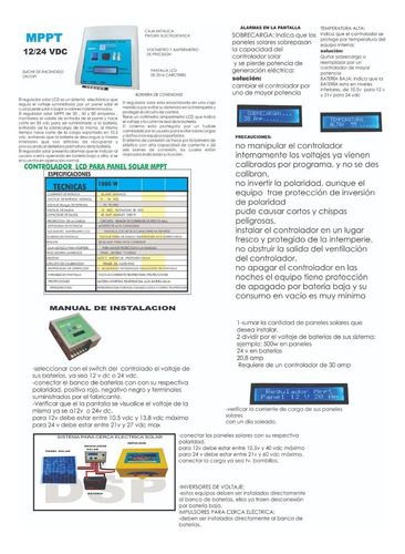 Regulador Controlador Carga Baterias Panel Solar Mppt 40 Am