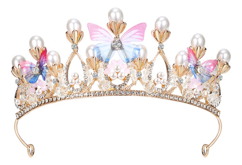 Diadema Con Forma De Corona De Mariposa Para Niños, Princesa