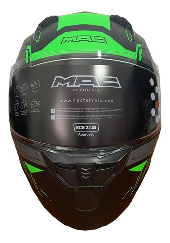 Casco Moto Integral Mac Bass Arcade Visor Simple
