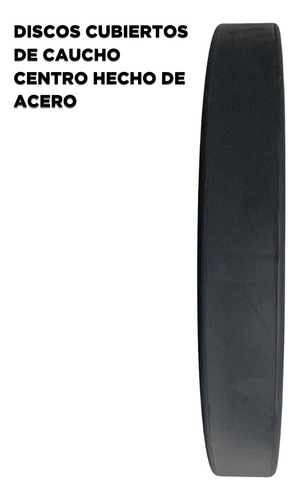 Par De Discos Bumpers Plate Rígidos Color Negro Wod Pro 35 Libras Caucho Acero Barras Olímpicas