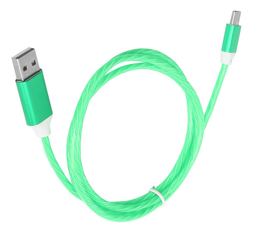 Cable De Carga Usb A Tipo C  La Luz Led Fluye Rápidamente