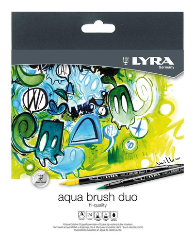 Marcadores Lyra Aqua Brush Duo X 24