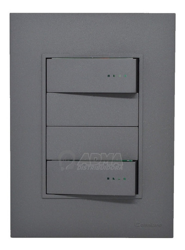 Bastidor Completo Cambre Bauhaus 2 Teclas Punto Gris