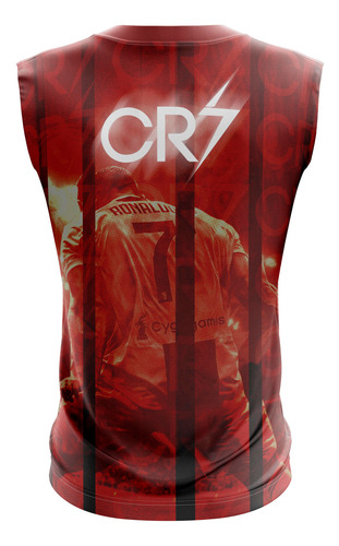 Playera Sublimada Sin Manga Talla Extra Cristiano Rojo
