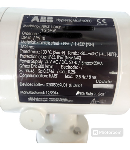 Medidor De Vazão Magnético Abb Dn 40