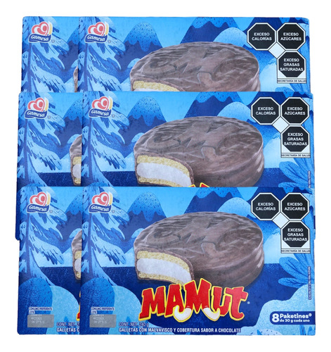 Mamut Galleta Pack 48 De 30 G C/u Con Malvavisco Y Chocolate