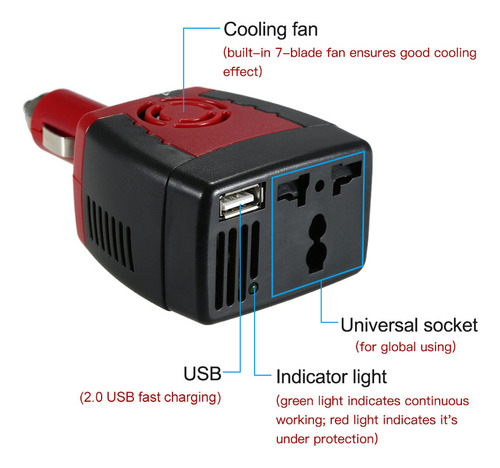 Inversor De Voltaje 110 V, Inversor Automático De Corriente