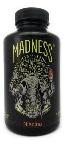 Madness Lab Niacina 100 Cápsulas 500 Mg Sabor Sin sabor