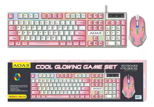 Kit Combo Gamer Teclado+mouse Multicolor Retroiluminado Rgb