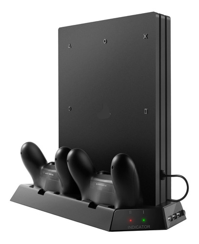 Base Vertical Ps4 Pro Cargador Dualshock Refrigerante