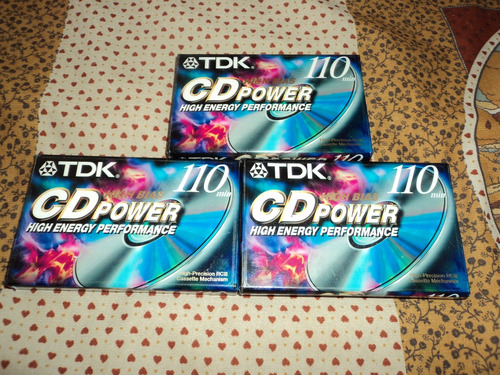 Cassette Tdk Cd Power 110 Minutos 3 Piezas Sellados