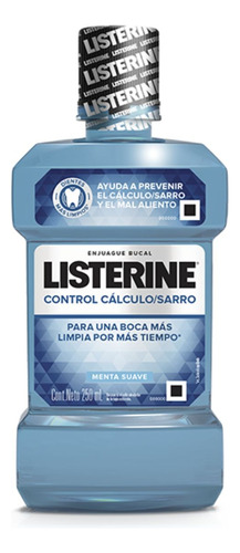 Listerine Enjuague Bucal Control Sarro Menta Suave 500 Ml