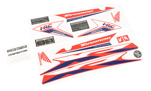 Kit Calco Honda Xr 250 Tornado 18 Hrc Moto Roja Spektor