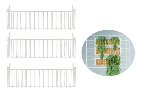 Jardim Vertical Floreira Com 3 Cestos Para Apartamento 60x80
