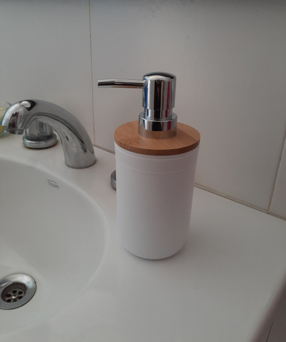 Imagen 2 de 7 de Dispenser, Dosificador De Detergente Jabón Liquido Bambú