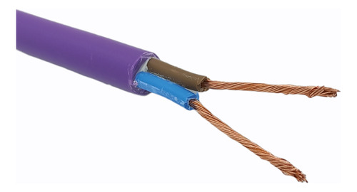 Cable Violeta Exterior 2x2.5 Mm X Rollo 10 Mts Electrocable