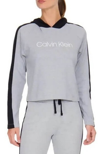 Imagem 1 de 1 de Blusão De Moletom Com Capuz Monograma Calvin Klein Rico022