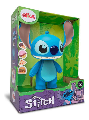 Boneco Lilo Stitch Ou Angel 25cm Com Comidinhas + 03 Anos