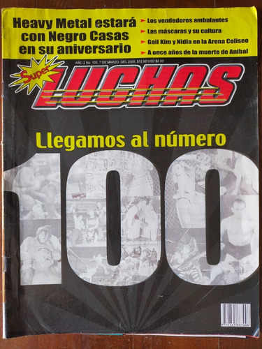 Revista Especial Super Luchas No.100 Poster Místico Año-2005