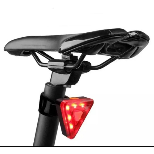 Lanterna Traseira Sinalizador Bike Bicicleta Recarregável Cor Vermelho