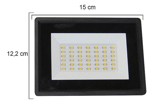 Imagen 3 de 6 de Proyector Led 30w Interelec Luz Blanca Exterior Luminaria
