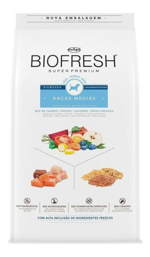 Comida Biofresh Perro Cachorro Raza Mediana 15 Kg Con Regalo