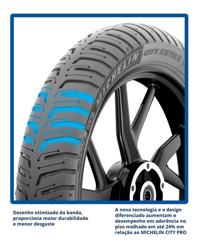 Pneu Moto Michelin Aro 16 City Extra 120/80-16 60s Tl (d/t)