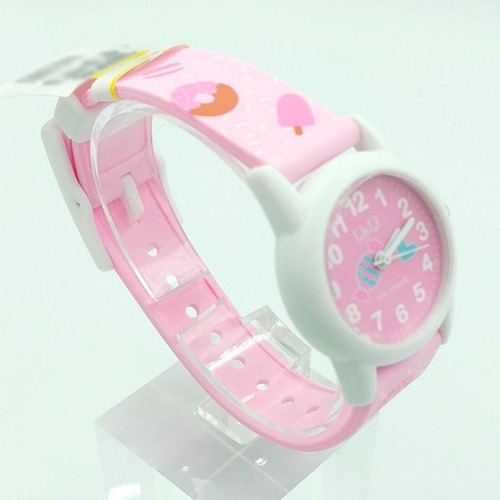 Reloj Infantil Para Niña Q & Q Candy Análogo Vr99j011y Color de la correa Rosa claro Color del bisel Blanco