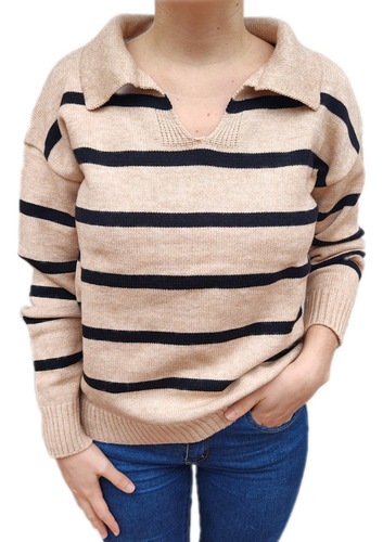 Sweater Lana Rayado Abrigo