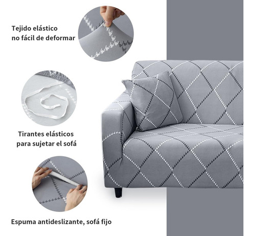 Funda Para Sofa Cama, Cubre Sofa 3 Plazas Elástica Protector