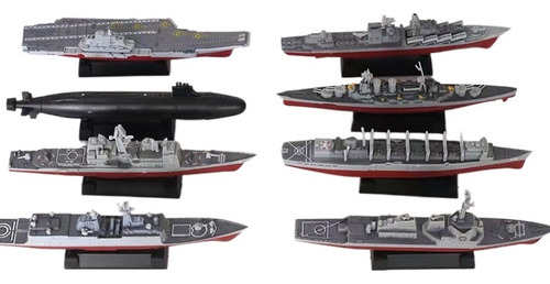 New 8 Pieces 4d Ship Model Toys, Plastic Assemblies