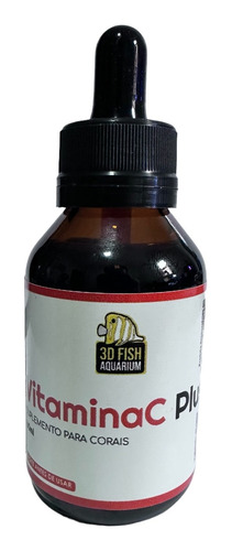 Suplemento Vitamina C 3d Fish 60 Ml Para Aquário Marinho