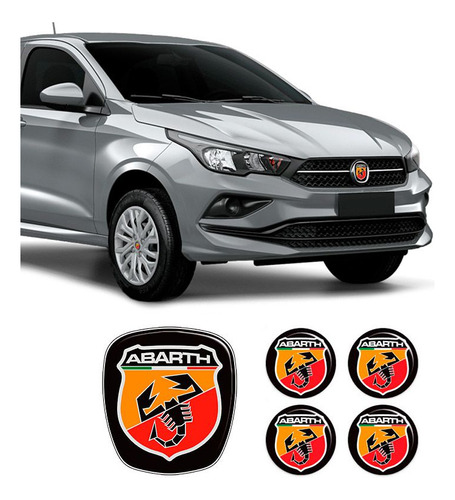 Adesivos Emblemas Abarth Fiat Cronos 2018/2020 - Genérico