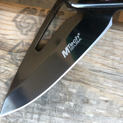 Faca tática de trekking balístico Mtech USA Mt-A917 cor preta