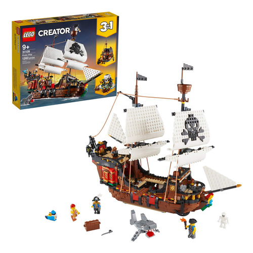 Lego Creator 3 En 1 - Juego De Construcción De Barco Pirata,