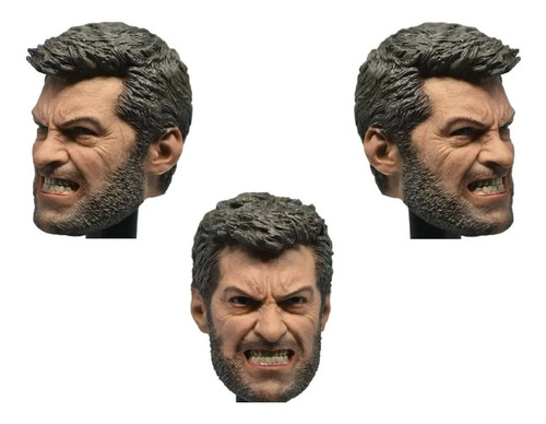 Wolverine Head Sculpt Angry Logan Head Cabeça  1/6 