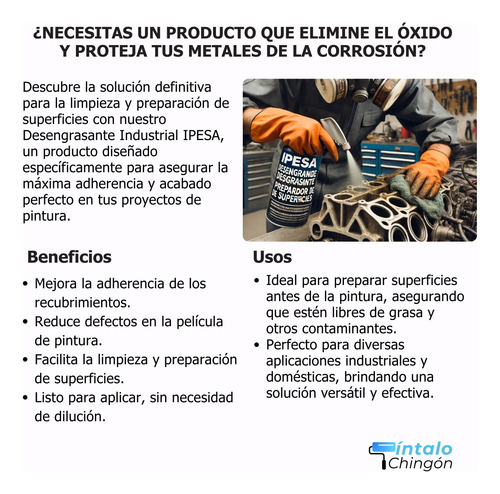 Desengrasante Industrial Automotriz Multiusos Ipesa 4-l