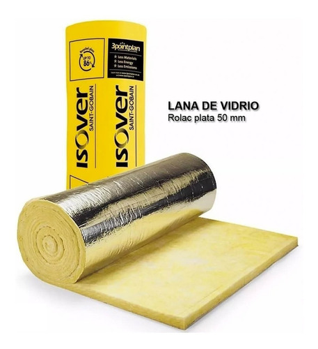 Lana De Vidrio Isover Rolac Plata