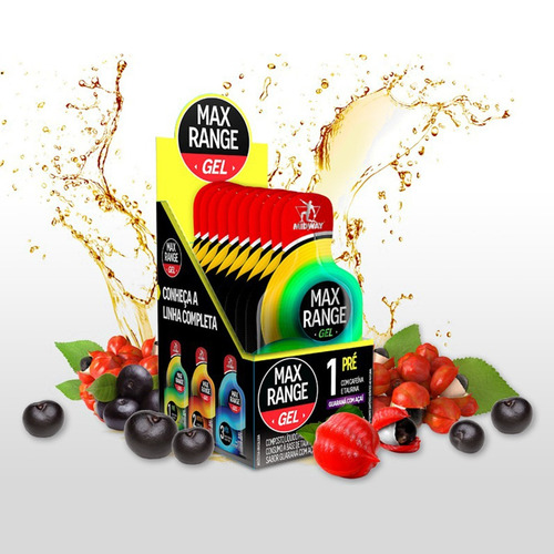 Max Range Pre Treino 32g C/ 10 Un. Midway Guarana+acai